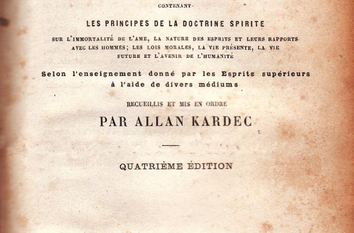 Capa do Livro dos Espíritos em francês.
