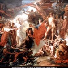 Pintura de Jacques Réattu 1760-1833: Der Triumph der Zivilisation ("Os Deuses do Olimpo")